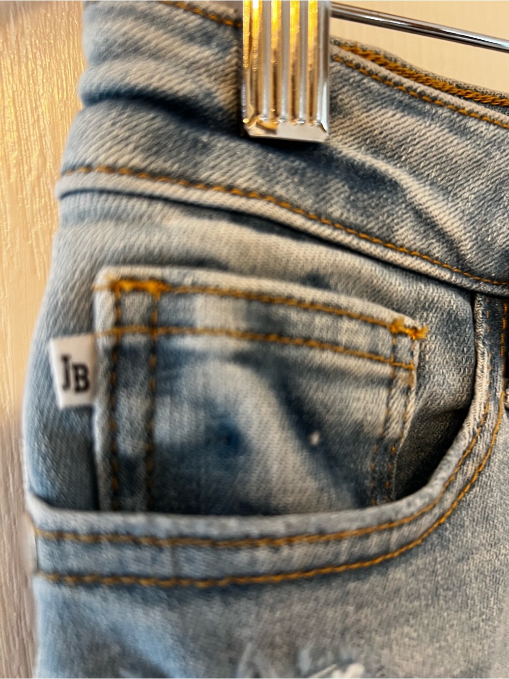 Judy Blue Light Blue Distressed High-Rise Jean Shorts, Size S - Picture 4 of 15
